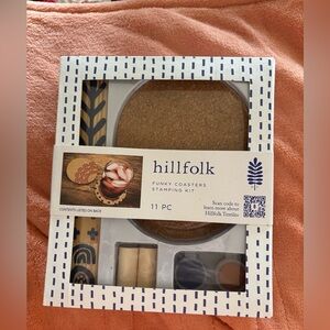 Funky Coasters Stamping Kit - Brown and Blue